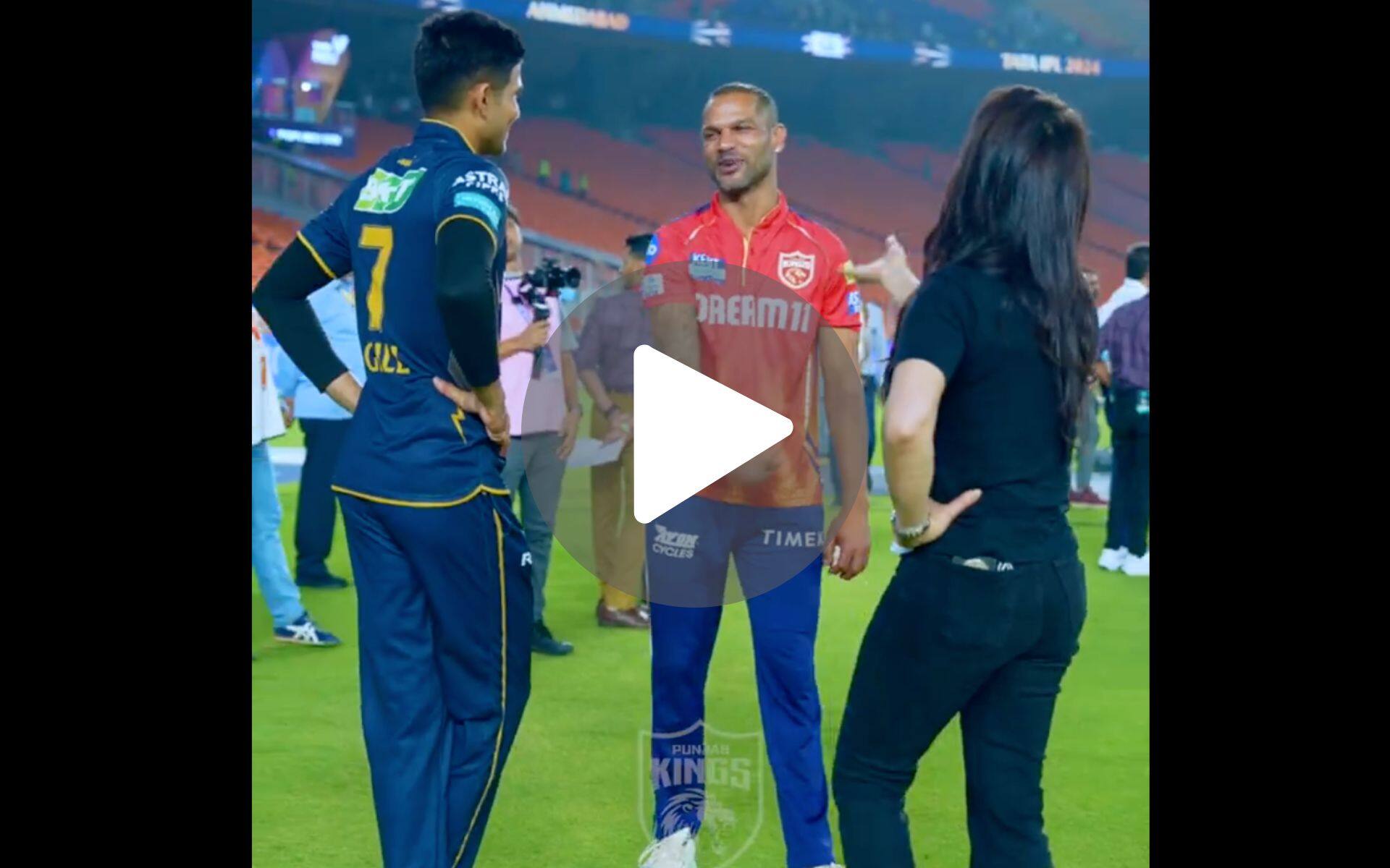[Watch] Gill & Dhawan's Lighthearted Moment With Preity Zinta After GT-PBKS Clash